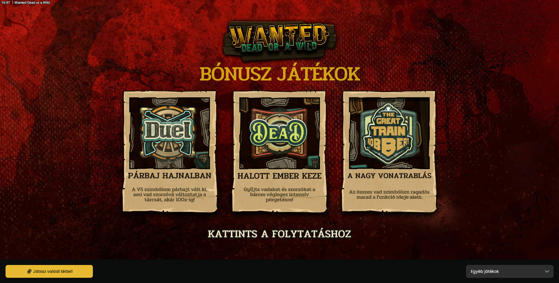 VADNYUGAT A LEGBETEGEBB FAJTÁBÓL 